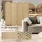 Biombo Separador de Ambientes 4 Paneles 160x170 cm con Parte Superior Arqueada Tejido a Mano Divisor Plegable Natural Biombo Separador de Ambientes 4 Paneles 160x170 cm con Parte Superior Arqueada Tejido a Mano Divisor Plegable Natural