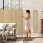 Biombo Separador de Ambientes 4 Paneles 160x170 cm con Parte Superior Arqueada Tejido a Mano Divisor Plegable Natural Biombo Separador de Ambientes 4 Paneles 160x170 cm con Parte Superior Arqueada Tejido a Mano Divisor Plegable Natural