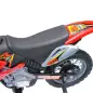 Moto Electrica Infantil Bateria 6V Recargable Niños 3+ Años Cargador y Ruedas Apoyo 102x53x66 cm Color Rojo
