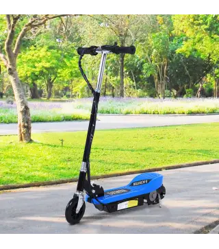 Patinete Eléctrico Plegable para Niños y Adolescentes de +7 Años con Manillar Ajustable en Altura 78x37x87-95 cm Azul