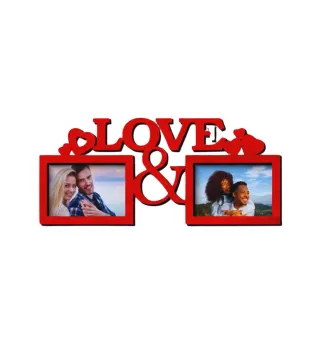 Marco De Fotos En Vibrante Color Rojo