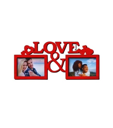 Marco De Fotos En Vibrante Color Rojo