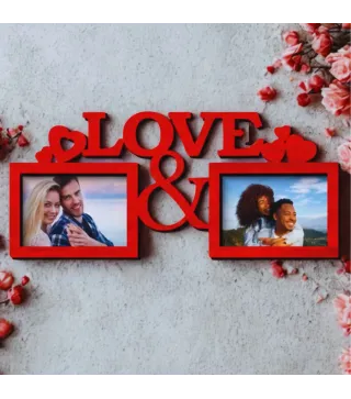 Marco De Fotos En Vibrante Color Rojo