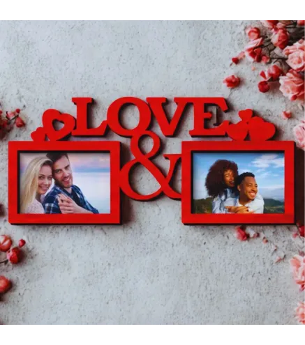 Marco De Fotos En Vibrante Color Rojo