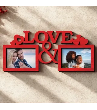 Marco De Fotos En Vibrante Color Rojo