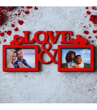 Marco De Fotos En Vibrante Color Rojo