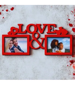 Marco De Fotos En Vibrante Color Rojo