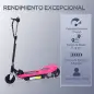 Patinete Eléctrico Plegable para Niños y Adolescentes de +7 Años con Manillar Ajustable en Altura 78x37x87-95 cm Rosa