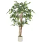 Ficus Artificial 150 cm Planta Artificial con 1116 Hojas y Maceta Planta Artificial Decorativa para Interior Verde