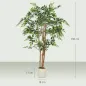 Ficus Artificial 150 cm Planta Artificial con 1116 Hojas y Maceta Planta Artificial Decorativa para Interior Verde