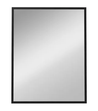 Espejo de Baño 70x90 cm Espejo de Pared Decorativo para Salón Entrada Pasillo Horizontal o Vertical Negro