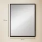 Espejo de Baño 70x90 cm Espejo de Pared Decorativo para Salón Entrada Pasillo Horizontal o Vertical Negro