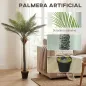 Planta Artificial Decorativa 180 cm Palmera Artificial con Maceta y Hojas para Interior Verde