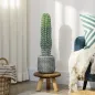 Cactus Artificial 66 cm, Planta Artificial Decorativa con Maceta para Decoración del Interior Verde