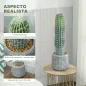 Cactus Artificial 66 cm, Planta Artificial Decorativa con Maceta para Decoración del Interior Verde