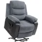 Sillón Relax Reclinable Eléctrico Levanta Personas con Mando a Distancia Puerto USB y Bolsillos Laterales Gris Oscuro
