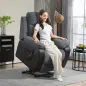 Sillón Relax Reclinable Eléctrico Levanta Personas con Mando a Distancia Puerto USB y Bolsillos Laterales Gris Oscuro