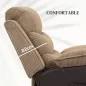 Sillón Relax Reclinable Eléctrico Levanta Personas con Mando a Distancia Puerto USB y Bolsillos Laterales Marrón