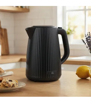 Hervidor Eléctrico 1,7L 2200W con Filtro Antical Desmontable Apagado Automático Base Giratoria 360° Negro