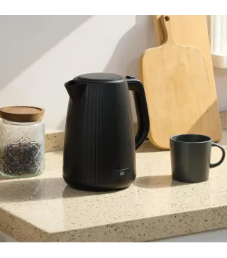 Hervidor Eléctrico 1,7L 2200W con Filtro Antical Desmontable Apagado Automático Base Giratoria 360° Negro