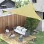Toldo Vela Rectangular 6x4 m Vela de Sombra para Jardín Patio Terraza Poliéster Anti UV Color Arena