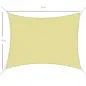 Toldo Vela Rectangular 6x4 m Vela de Sombra para Jardín Patio Terraza Poliéster Anti UV Color Arena