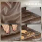 Butaca de Salón Tapizado en PU con Marco de Madera Maciza Asiento Acolchado para Sala de Estar Dormitorio Marrón