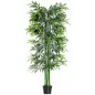 Planta Artificial 180 cm con Cañas Maceta Árbol Artificial Decoración para Hogar Salón Oficina Verde