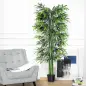 Planta Artificial 180 cm con Cañas Maceta Árbol Artificial Decoración para Hogar Salón Oficina Verde