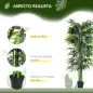 Planta Artificial 180 cm con Cañas Maceta Árbol Artificial Decoración para Hogar Salón Oficina Verde