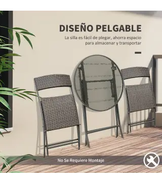 Conjunto de Mesa y 2 Sillas