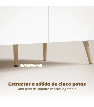 Mesa de Centro con 2 Cajones Mesa baja para Salón con Patas de Madera de Pino 100x50x46cm Roble