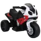 Moto Eléctrica para Niños de 18-36 Meses con Licencia BMW S1000RR con Velocidad 2,5 km/h Carga 20 kg 66x37x44 cm Rojo