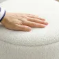 Juego de 2 Puff Almacenaje Tapizados en Chenilla y PU Asiento Acolchado para Pasillo Dormitorio Gris y Crema Juego de 2 Puff Almacenaje Tapizados en Chenilla y PU Asiento Acolchado para Pasillo Dormitorio Gris y Crema