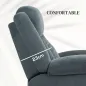 Sillón Relax Reclinable Eléctrico Levanta Personas con Puerto USB Control Remoto Asiento Ancho Reposapiés Gris