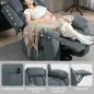 Sillón Relax Reclinable Eléctrico Levanta Personas con Puerto USB Control Remoto Asiento Ancho Reposapiés Gris