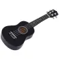 Ukelele Soprano para Principiantes con 4 Cuerdas de Nylon Ajustables Juguete educativo 53x17,5x6,2cm Negro Ukelele Soprano para Principiantes con 4 Cuerdas de Nylon Ajustables Juguete educativo 53x17,5x6,2cm Negro