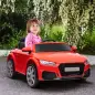 Coche Eléctrico para Niños de 3+ Años Audi TT Eléctrico 12V con Velocidad 3 km/h Mando a Distancia 102x60x44 cm Rojo