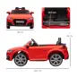 Coche Eléctrico para Niños de 3+ Años Audi TT Eléctrico 12V con Velocidad 3 km/h Mando a Distancia 102x60x44 cm Rojo