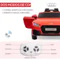 Coche Eléctrico para Niños de 3+ Años Audi TT Eléctrico 12V con Velocidad 3 km/h Mando a Distancia 102x60x44 cm Rojo