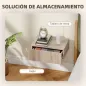Set de 2 Mesillas de Noche de Pared Mesitas de Noche Flotantes con 1 Cajón para Dormitorio 40x30x15 cm Roble