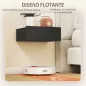 Set de 2 Mesillas de Noche de Pared Mesitas de Noche Flotantes con 1 Cajón para Dormitorio 40x30x15 cm Negro