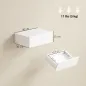 Set de 2 Mesillas de Noche de Pared Mesitas de Noche Flotantes con 1 Cajón para Dormitorio 40x30x15 cm Blanco