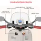 Moto de Batería Autorizada de VESPA con Faros Música 2 Ruedas Auxiliares 108x49x75 cm Blanco