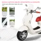 Moto de Batería Autorizada de VESPA con Faros Música 2 Ruedas Auxiliares 108x49x75 cm Blanco