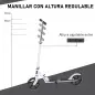 Patinete Plegable para Niños de 7-14 Años Scooter Infantil Manillar Ajustable en Altura de 4 Niveles con Freno Blanco