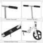Patinete Plegable para Niños de 7-14 Años Scooter Infantil Manillar Ajustable en Altura de 4 Niveles con Freno Blanco