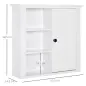 Armario de Baño de Pared Multifuncional Gabinete para Ahorro de Espacio con 3 Niveles Abiertos 1 Puerta Estante Ajustable Antivu Armario de Baño de Pared Multifuncional Gabinete para Ahorro de Espacio con 3 Niveles Abiertos 1 Puerta Estante Ajustable Antivu