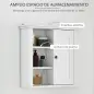 Armario de Baño de Pared Multifuncional Gabinete para Ahorro de Espacio con 3 Niveles Abiertos 1 Puerta Estante Ajustable Antivu Armario de Baño de Pared Multifuncional Gabinete para Ahorro de Espacio con 3 Niveles Abiertos 1 Puerta Estante Ajustable Antivu