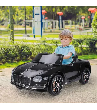 Coche Eléctrico para Niños Bentley GT Coche de Batería para Niños de +3 Años Velocidad 2,5-5 km/h 108x60x43 cm Negro